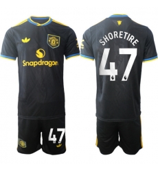 Men Manchester United 2026 Soccer Jerseys Black #47 SHORETIRE Men Manchester United 2026 Soccer Jerseys Black #47 SHORETIRE