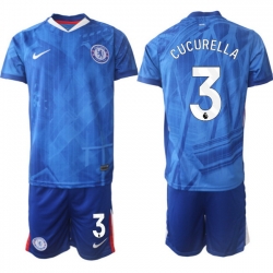 Men Chelsea 2026 Soccer Jerseys Blue #3 CUCURELLA