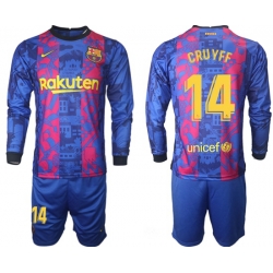 Men Barcelona Long Sleeve Soccer Jerseys 508