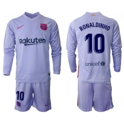 Men Barcelona Long Sleeve Soccer Jerseys 549