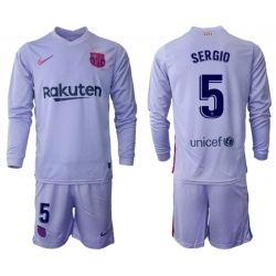 Men Barcelona Long Sleeve Soccer Jerseys 555