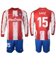 Men Atletico de Madrid Long Sleeve Soccer Jerseys 513