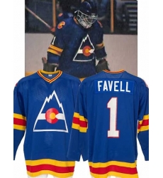 Men Colorado Favell #1 Blue Stitched Jersey Men Colorado Favell #1 Blue Stitched Jersey