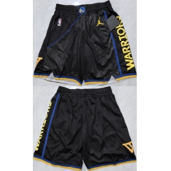 Men Golden State Warriors Black Shorts 28Run Small 29