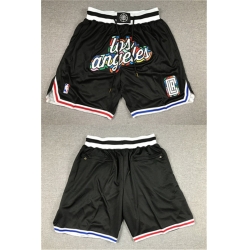 Men Los Angeles Clippers 2022 23 Black City Edition Shorts 