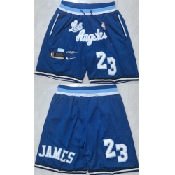 Men Los Angeles Lakers  LeBron James Blue 2026 Shorts  Run Small 
