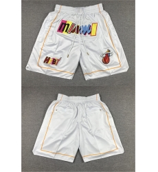 Men Miami Heat 2022 23 White City Edition Shorts 