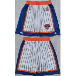 Men New York Knicks White Shorts