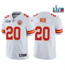 Men Women Youth Toddler Kansas City Chiefs 20 Justin Reid White Super Bowl LVII Patch Vapor Untouchable Limited Stitched Jersey