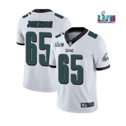 Men Women Youth Toddler Philadelphia Eagles 65 Lane Johnson White Super Bowl LVII Patch Vapor Untouchable Limited Stitched Jersey