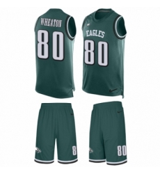 Men's Nike Philadelphia Eagles #80 Markus Wheaton Limited Midnight Green Tank Top Suit NFL Jersey