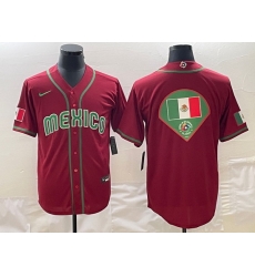 Men Mexico Baseball 2023 Red World Baseball Big Logo Classic Stitched Jersey