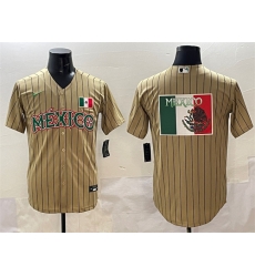 Men Mexico Baseball Tan 2023 World Baseball Classic Team Big Logo Stitched Jersey Men Mexico Baseball Tan 2023 World Baseball Classic Team Big Logo Stitched Jersey