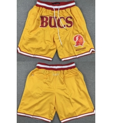 Men Tampa Bay Buccaneers Gold Shorts