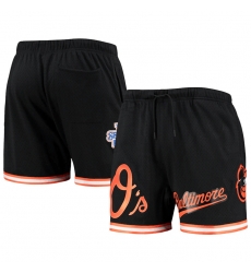 Men Baltimore Orioles Black Team Logo Mesh Shorts