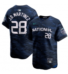 Men Los Angeles Dodgers 28 J D  Martinez Royal 2023 All Star Cool Base Stitched Jersey