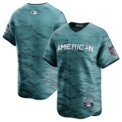 Men New York Yankees Blank Teal 2023 All Star Cool Base Stitched Baseball Jersey