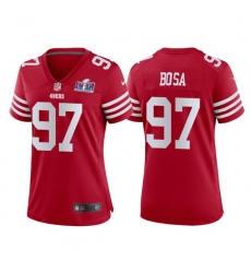 Women San Francisco 49ers 97 Nick Bosa Red 2023 F U S E  Vapor Untouchable Limited Stitched Football 2024 Super Bowl LVIII Jersey