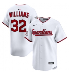 Men Cleveland Guardians Nike White Home Limited Jersey Williams Gavin 32 Men Cleveland Guardians Nike White Home Limited Jersey Williams Gavin 32