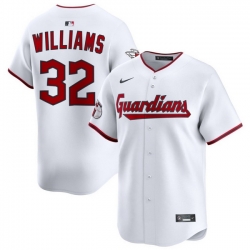 Men Cleveland Guardians Nike White Home Limited Jersey Williams Gavin 32