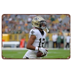 New Orleans Saints Aluminum Sign 12x8 Inch Chris Olave 002