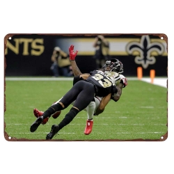 New Orleans Saints Aluminum Sign 12x8 Inch Marshon Lattimore 003