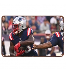 New England Patriots Aluminum Sign 12x8 Inch Rhamondre Stevenson 002