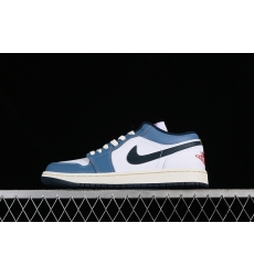 AIR JORDAN 1 LOW WHITE AEGEAN STORM PALE IVORY ARMORY NAVY