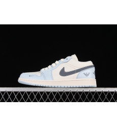 AIR JORDAN 1 LOW WHITE GREY BLUE