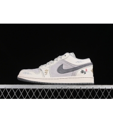 AIR JORDAN 1 LOW WHITE GREY GOLD