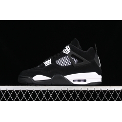 AIR JORDAN 4 RETRO WHITE THUNDER BLACK WHITE BLACK