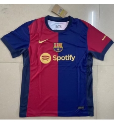 Men 2024 2025 Soccer Jersey Barcelona Blue Red Home