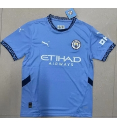 Men 2024 2025 Soccer Jersey Manchester City Blue Home