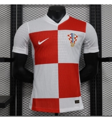 Men 2024 Soccer Jersey Crotia White