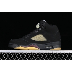 A MA MANIÉR AIR JORDAN 5 LOW BLACK GREY YELLOW FD1330 001