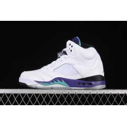 AIR JORDAN 5 RETRO GRAPE WHITE NEW EMERALD-GRP ICE BLK 136027 108