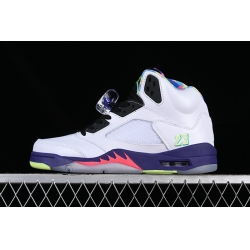 AIR JORDAN 5 WHITE BEL PURPLE WHITE BLACK GREEN DB3335 100