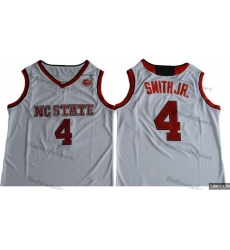 North Carolina State #4 Dennis Smith Jr. White jersey