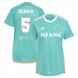 Women Inter Miami CF Sergio Busquets 2024 25 Third Replica Aqua