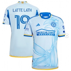 Men's Atlanta United FC Emmanuel Latte Lath adidas Light Blue 2024 The Resurgens Kit Authentic Player Jersey