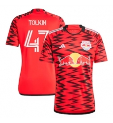 Men New York Red Bulls John Tolkin 2024 25 Home Replica Red