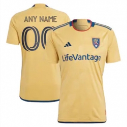 Men Real Salt Lake Custom 2023 24 Away Replica Gold