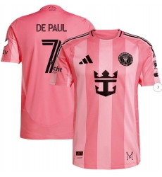 Men's Inter Miami CF Rodrigo De Paul adidas Light Pink 2025 Euforia Authentic Player Jersey