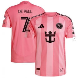 Men's Inter Miami CF Rodrigo De Paul adidas Light Pink 2025 Euforia Authentic Player Jersey
