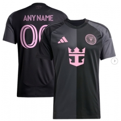 Men's Inter Miami CF adidas Black 2025 The Fortitude Kit Replica Custom Jersey