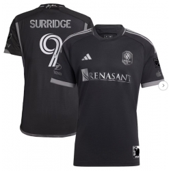 Mens Nashville SC Sam Surridge adidas Black 2023 Man In Black Kit Authentic Player Jersey