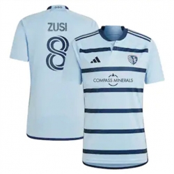 Men Sporting Kansas City Graham Zusi 2023 24 Home Replica Light Blue