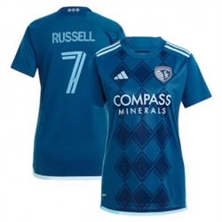 Men Sporting Kansas City Johnny Russell 2024 25 Away Replica Navy