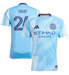 Men's New York City FC Tayvon Gray adidas Light Blue 2025 The Excelsior Kit Replica Player Jersey Men's New York City FC Tayvon Gray adidas Light Blue 2025 The Excelsior Kit Replica Player Jersey