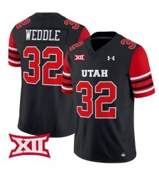 Men Women Youth Utah Utes 32 Eric Weddle Black 2024 Vapor Limited Jersey All Stitched